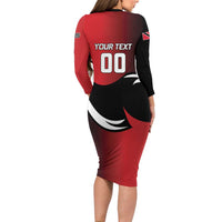 Custom Trinbago Cricket Knight Riders Family Matching Long Sleeve Bodycon Dress and Hawaiian Shirt We Are TKR - Wonder Print Shop