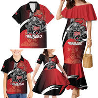 Custom Trinbago Cricket Knight Riders Family Matching Mermaid Dress and Hawaiian Shirt We Are TKR - Wonder Print Shop