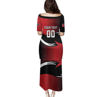 Custom Trinbago Cricket Knight Riders Family Matching Puletasi and Hawaiian Shirt We Are TKR - Wonder Print Shop