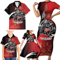 Custom Trinbago Cricket Knight Riders Family Matching Short Sleeve Bodycon Dress and Hawaiian Shirt We Are TKR - Wonder Print Shop