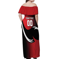 Custom Trinbago Cricket Knight Riders Off Shoulder Maxi Dress We Are TKR - Wonder Print Shop