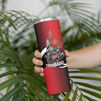 Custom Trinbago Cricket Knight Riders Skinny Tumbler We Are TKR - Wonder Print Shop