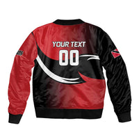 Custom Trinbago Cricket Knight Riders Sleeve Zip Bomber Jacket We Are TKR - Wonder Print Shop