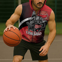 Custom Trinbago Cricket Knight Riders Sleeveless Zip Hoodie We Are TKR - Wonder Print Shop