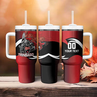 Custom Trinbago Cricket Knight Riders Tumbler With Handle We Are TKR - Wonder Print Shop