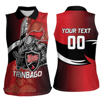 Custom Trinbago Cricket Knight Riders Women Sleeveless Polo Shirt We Are TKR - Wonder Print Shop
