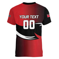 Custom Trinbago Cricket Knight Riders Women V-Neck T-Shirt We Are TKR - Wonder Print Shop