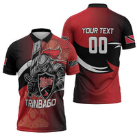 Custom Trinbago Cricket Knight Riders Zipper Polo Shirt We Are TKR - Wonder Print Shop