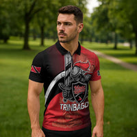 Custom Trinbago Cricket Knight Riders Zipper Polo Shirt We Are TKR - Wonder Print Shop