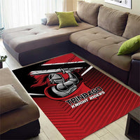 Knight Riders Trinbago Cricket Area Rug Play Fight Win Repeat LT01