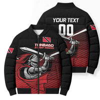 Custom Knight Riders Trinbago Cricket Bomber Puffer Jacket Play Fight Win Repeat - Wonder Print Shop