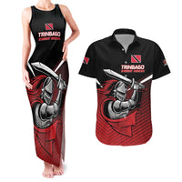 Custom Knight Riders Trinbago Cricket Couples Matching Tank Maxi Dress and Hawaiian Shirt Play Fight Win Repeat LT01