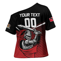 Custom Knight Riders Trinbago Cricket Cross Shoulder Shirt Play Fight Win Repeat - Wonder Print Shop
