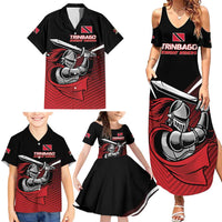 Custom Knight Riders Trinbago Cricket Family Matching Summer Maxi Dress and Hawaiian Shirt Play Fight Win Repeat LT01