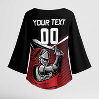 Custom Knight Riders Trinbago Cricket Kimono Sleeve Blouse Play Fight Win Repeat - Wonder Print Shop