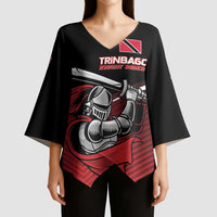 Custom Knight Riders Trinbago Cricket Kimono Sleeve Blouse Play Fight Win Repeat - Wonder Print Shop