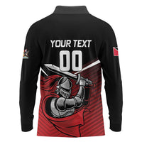 Custom Knight Riders Trinbago Cricket Long Sleeve Polo Shirt Play Fight Win Repeat LT01