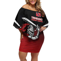 Custom Knight Riders Trinbago Cricket Off Shoulder Short Dress Play Fight Win Repeat LT01