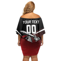 Custom Knight Riders Trinbago Cricket Off Shoulder Short Dress Play Fight Win Repeat LT01