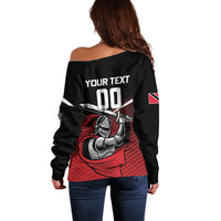 Custom Knight Riders Trinbago Cricket Off Shoulder Sweater Play Fight Win Repeat LT01