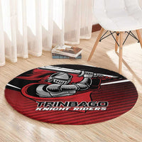 Knight Riders Trinbago Cricket Round Carpet Play Fight Win Repeat LT01