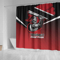 Knight Riders Trinbago Cricket Shower Curtain Play Fight Win Repeat LT01