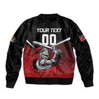Custom Knight Riders Trinbago Cricket Sleeve Zip Bomber Jacket Play Fight Win Repeat LT01