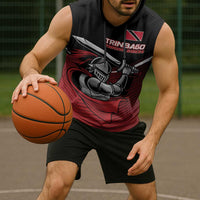 Custom Knight Riders Trinbago Cricket Sleeveless Hoodie Play Fight Win Repeat - Wonder Print Shop