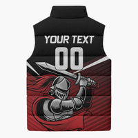 Custom Knight Riders Trinbago Cricket Sleeveless Puffer Jacket Play Fight Win Repeat - Wonder Print Shop