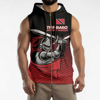 Custom Knight Riders Trinbago Cricket Sleeveless Zip Hoodie Play Fight Win Repeat - Wonder Print Shop