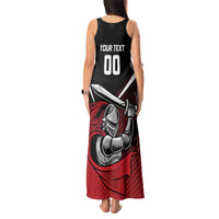 Custom Knight Riders Trinbago Cricket Tank Maxi Dress Play Fight Win Repeat LT01