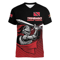 Custom Knight Riders Trinbago Cricket Women V-Neck T-Shirt Play Fight Win Repeat LT01