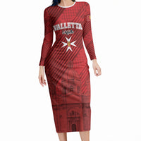 Personalised Malta Valletta Long Sleeve Bodycon Dress St Johns Cathedral