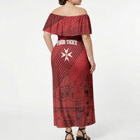 Personalised Malta Valletta Off Shoulder Maxi Dress St Johns Cathedral