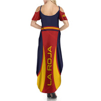 Spain Football Summer Maxi Dress La Roja 2024 Sporty Style - Wonder Print Shop