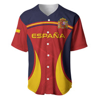 Custom Spain Football Baseball Jersey La Roja 2024 Sporty Style - Wonder Print Shop