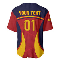 Custom Spain Football Baseball Jersey La Roja 2024 Sporty Style - Wonder Print Shop