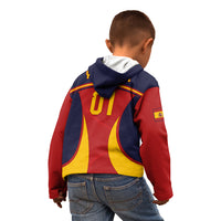 Custom Spain Football Kid Hoodie La Roja 2024 Sporty Style - Wonder Print Shop