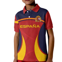 Custom Spain Football Kid Polo Shirt La Roja 2024 Sporty Style - Wonder Print Shop