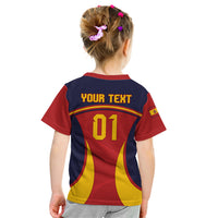 Custom Spain Football Kid T Shirt La Roja 2024 Sporty Style - Wonder Print Shop