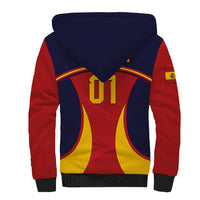 Custom Spain Football Sherpa Hoodie La Roja 2024 Sporty Style - Wonder Print Shop