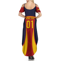 Custom Spain Football Summer Maxi Dress La Roja 2024 Sporty Style - Wonder Print Shop