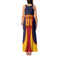 Custom Spain Football Tank Maxi Dress La Roja 2024 Sporty Style - Wonder Print Shop