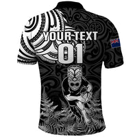 Custom New Zealand Silver Fern Rugby Polo Shirt Maori Tiki Player With Ta Moko Tribal - Wonder Print Shop