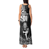 Custom New Zealand Silver Fern Rugby Tank Maxi Dress Maori Tiki Player With Ta Moko Tribal - Wonder Print Shop