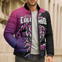 Custom Colombo Cricket Strikers Bomber Puffer Jacket Strike To Conquer - Wonder Print Shop