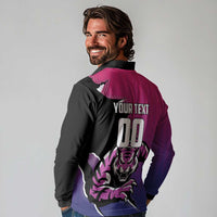 Custom Colombo Cricket Strikers Long Sleeve Polo Shirt Strike To Conquer - Wonder Print Shop