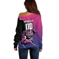 Custom Colombo Cricket Strikers Off Shoulder Sweater Strike To Conquer - Wonder Print Shop