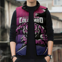 Custom Colombo Cricket Strikers Sleeveless Puffer Jacket Strike To Conquer - Wonder Print Shop