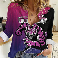 Custom Colombo Cricket Strikers Women Casual Shirt Strike To Conquer - Wonder Print Shop